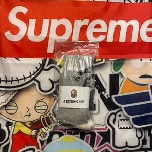 A Bathing Ape Gray Socks